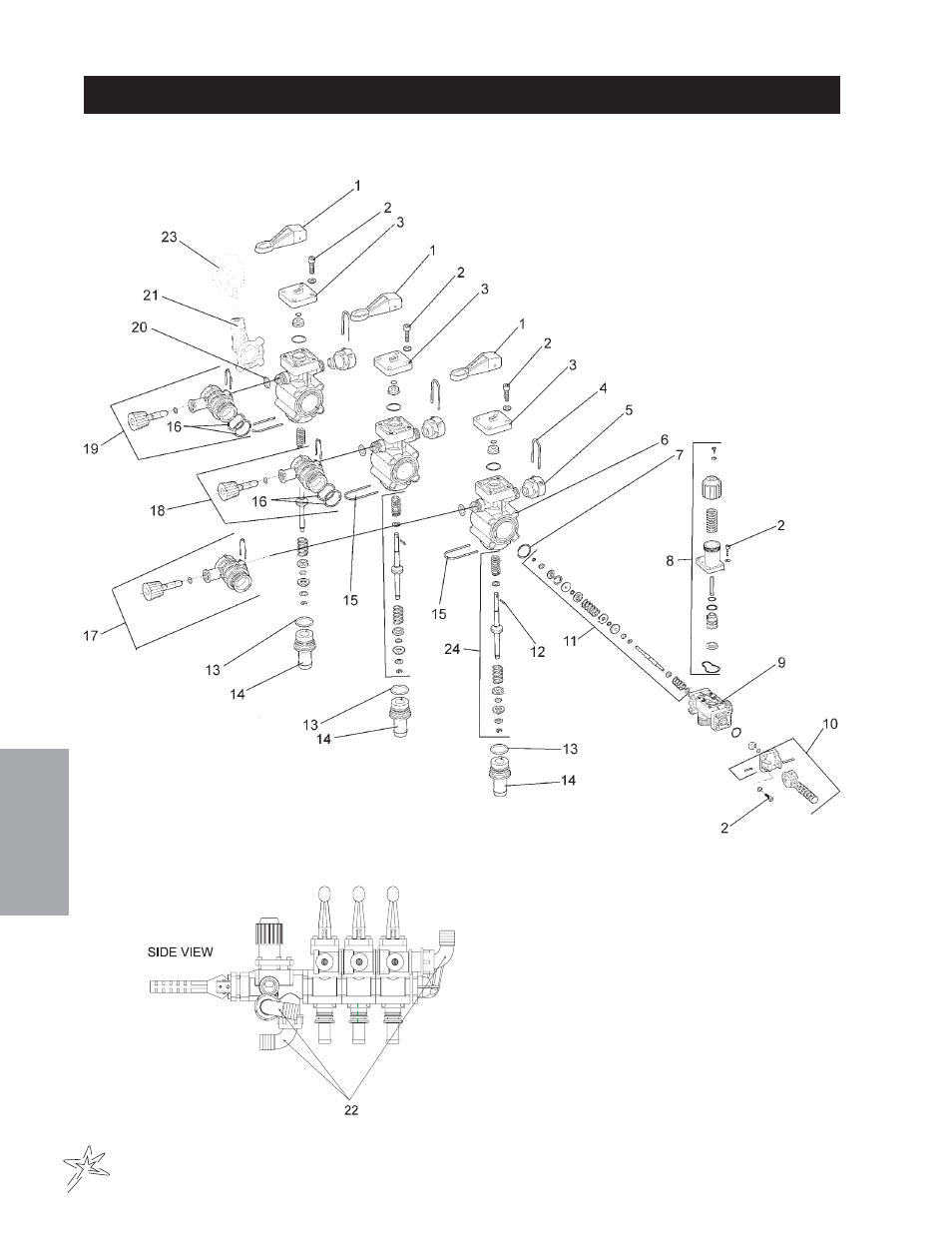 268 3-way manual valve drawing | Smithco Spray Star 1000 (sn 100199 – 100223) Parts & Service Manual User Manual | Page 76 / 128