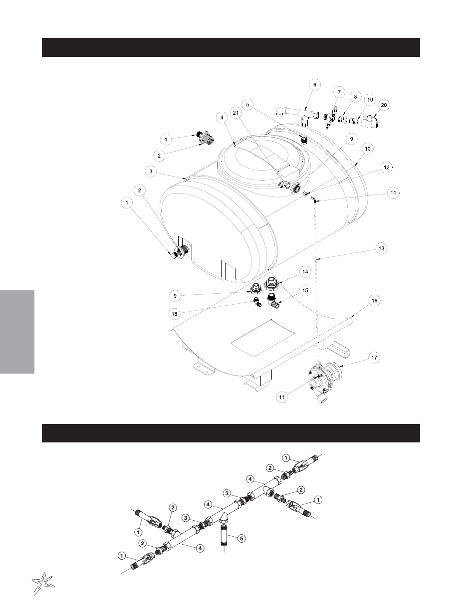 Tank drawing turbo-quad agitator drawing | Smithco Spray Star 1000 (sn 100489 – 100523) Parts & Service Manual User Manual | Page 36 / 114