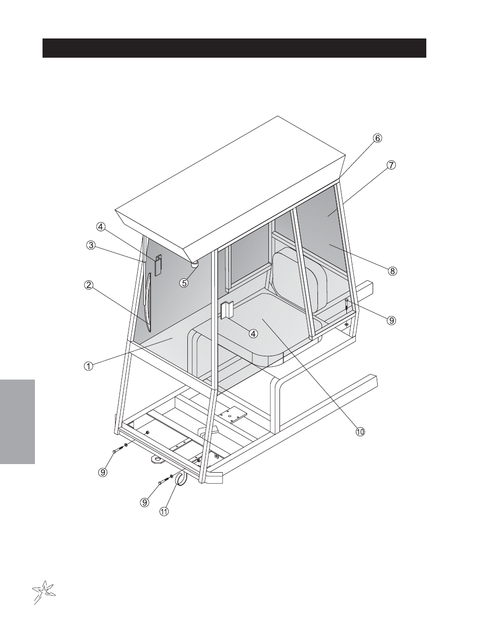 305 operator's protective enclosure drawing | Smithco Spray Star 1600P (sn 0979 – 0991) Parts & Service Manual User Manual | Page 132 / 142