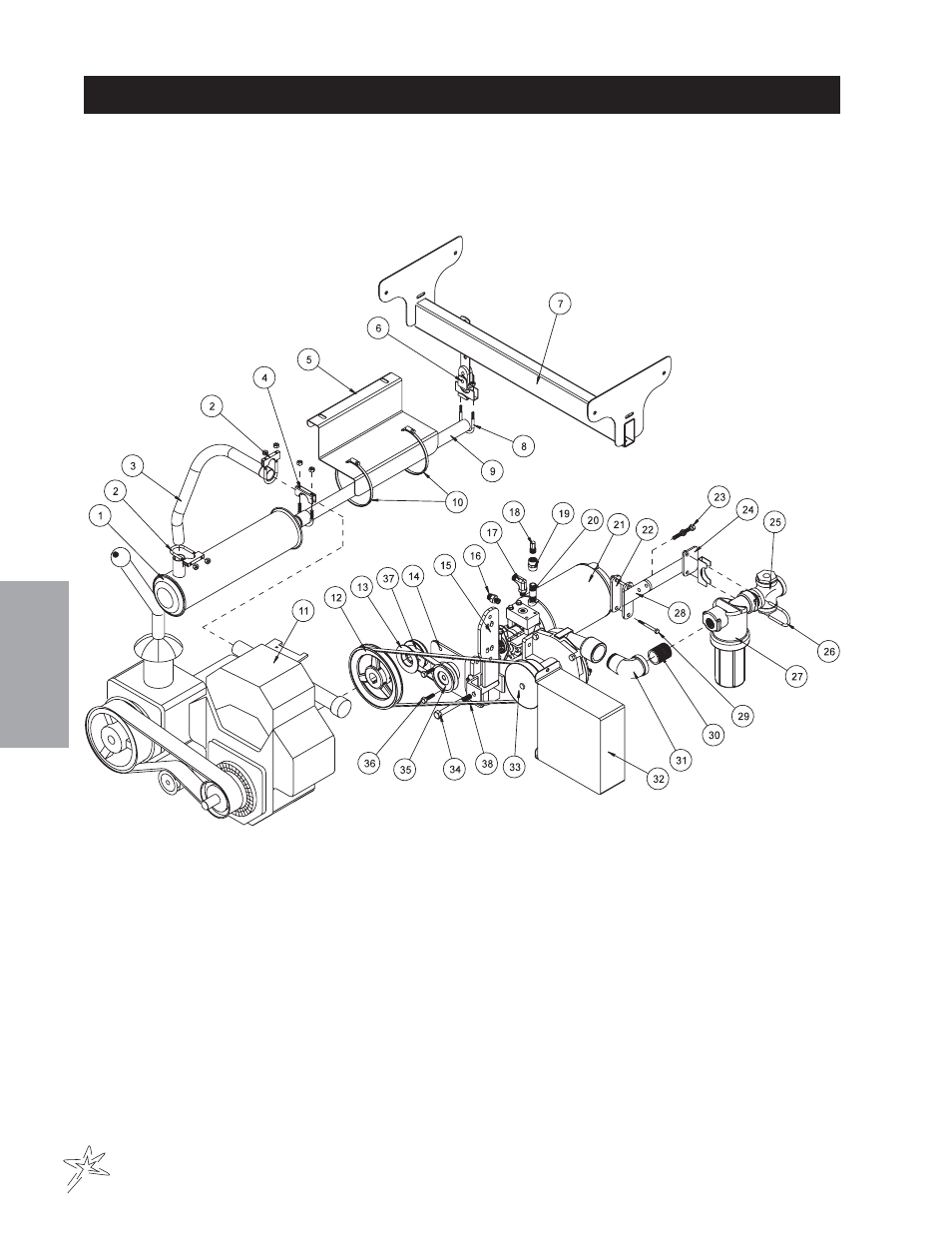 Pumps and exhaust drawing | Smithco Spray Star 1600P (sn 0979 – 0991) Parts & Service Manual User Manual | Page 32 / 142