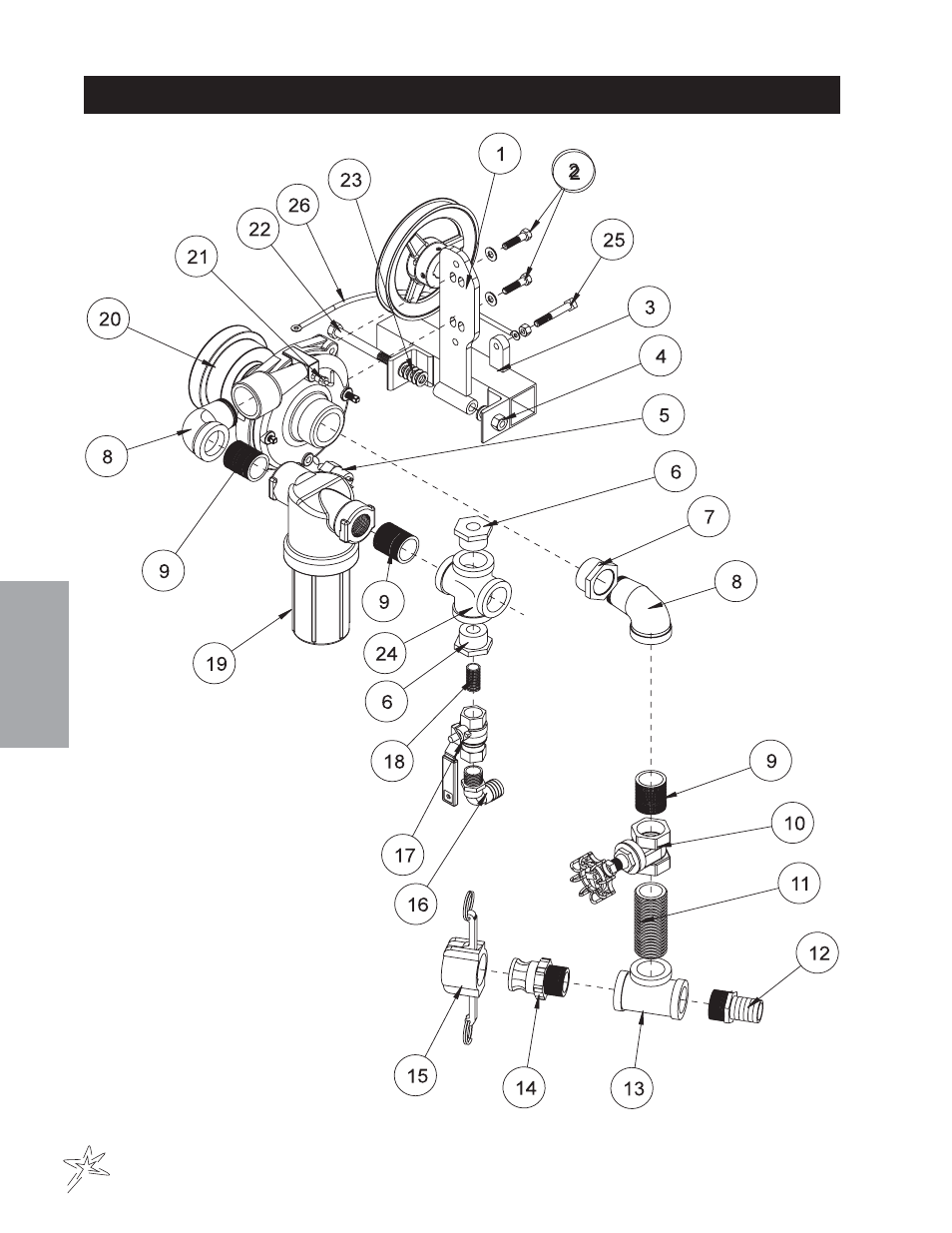Spray pump drawing | Smithco Spray Star 1600P (sn 0979 – 0991) Parts & Service Manual User Manual | Page 34 / 142