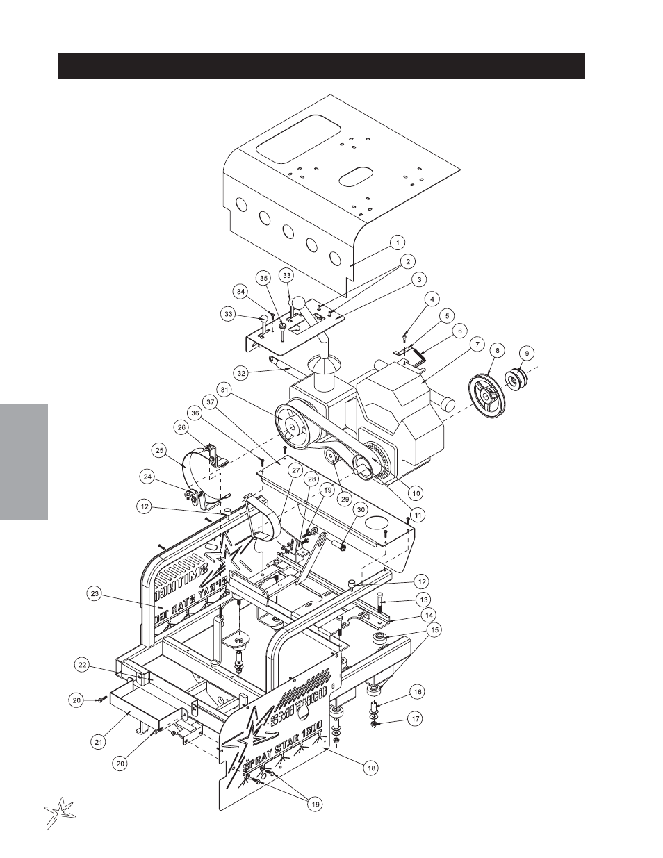 Engine and control panel drawing | Smithco Spray Star 1600P (sn 0979 – 0991) Parts & Service Manual User Manual | Page 40 / 142