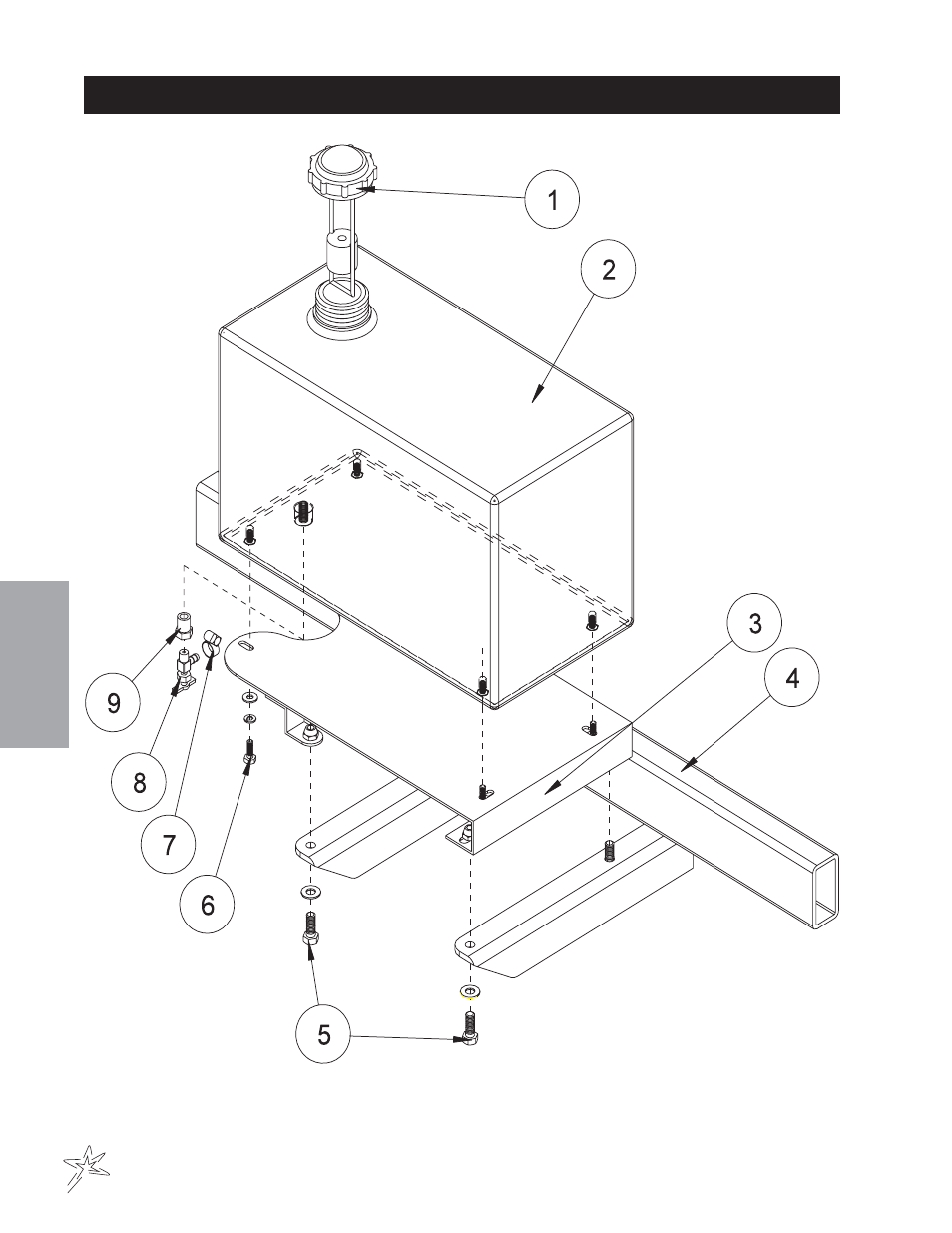 Gas tank drawing | Smithco Spray Star 1600P (sn 0979 – 0991) Parts & Service Manual User Manual | Page 44 / 142