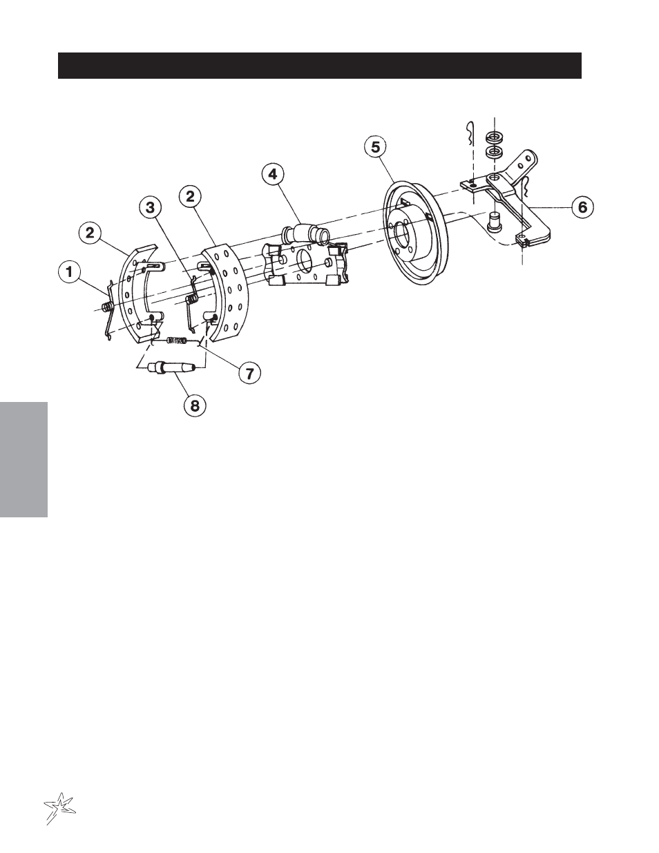 Brake assembly drawing | Smithco Spray Star 1600P (sn 0979 – 0991) Parts & Service Manual User Manual | Page 60 / 142