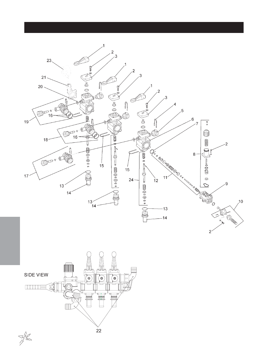 268 3-way manual valve drawing | Smithco Spray Star 1600P (sn 0979 – 0991) Parts & Service Manual User Manual | Page 76 / 142