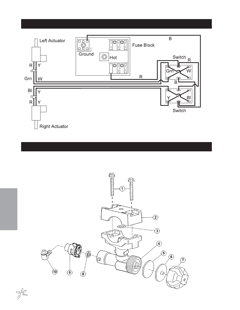 Boom wiring diagram, Nozzle assembly drawing | Smithco Spray Star 1600P (sn 0979 – 0991) Parts & Service Manual User Manual | Page 96 / 142