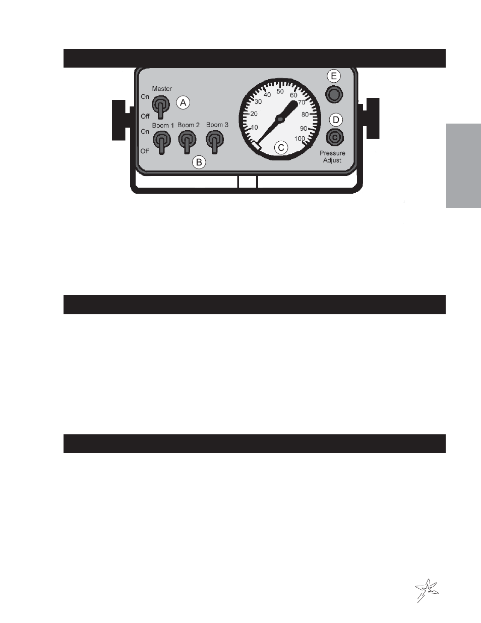 Console features, Calibrating the pressure gauge, Procedure to re-calibrate flowmeter | Smithco Spray Star 1754/1754D Operator Manual (2007) User Manual | Page 15 / 35