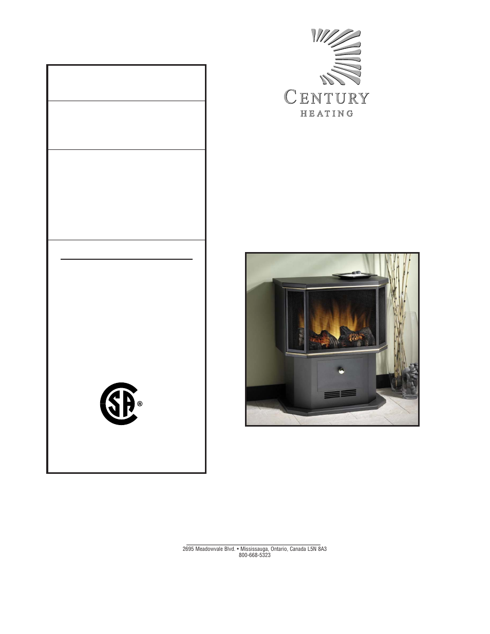 Century HES80 User Manual | 8 pages