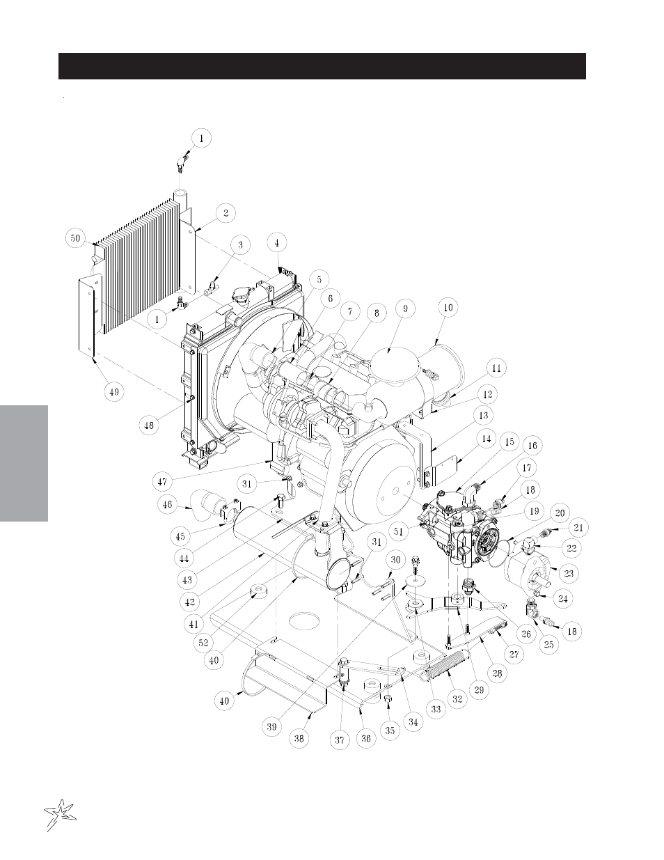 Engine, pumps and exhaust drawing | Smithco Spray Star 1750D (sn 175D180 – Current) Parts & Service Manual User Manual | Page 30 / 94