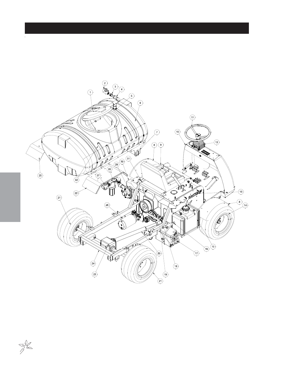 Body & frame drawing | Smithco Spray Star 1760 (Sn 176G012 – Current) Parts & Service Manual User Manual | Page 20 / 110