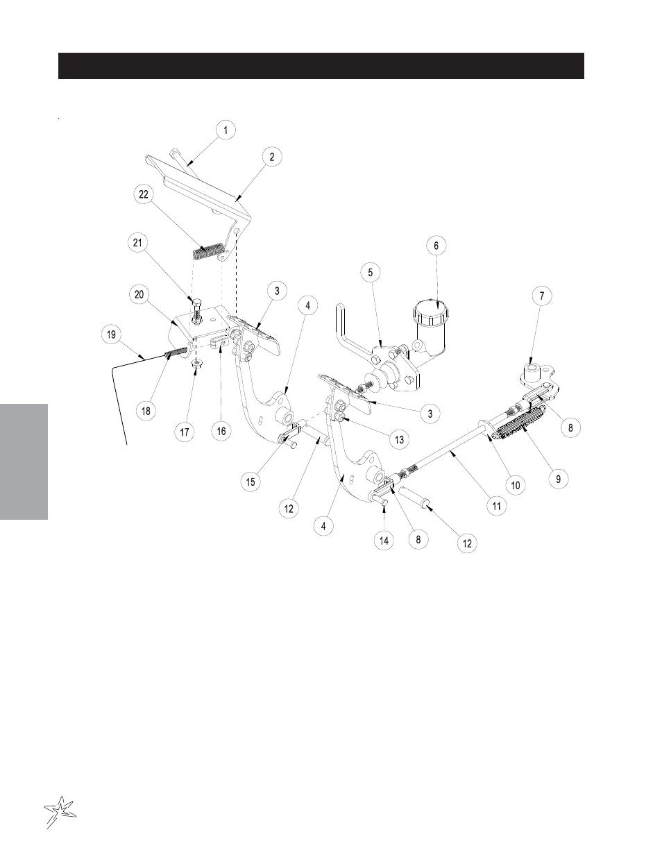 Pedal drawing | Smithco Spray Star 1760 (Sn 176G012 – Current) Parts & Service Manual User Manual | Page 24 / 110