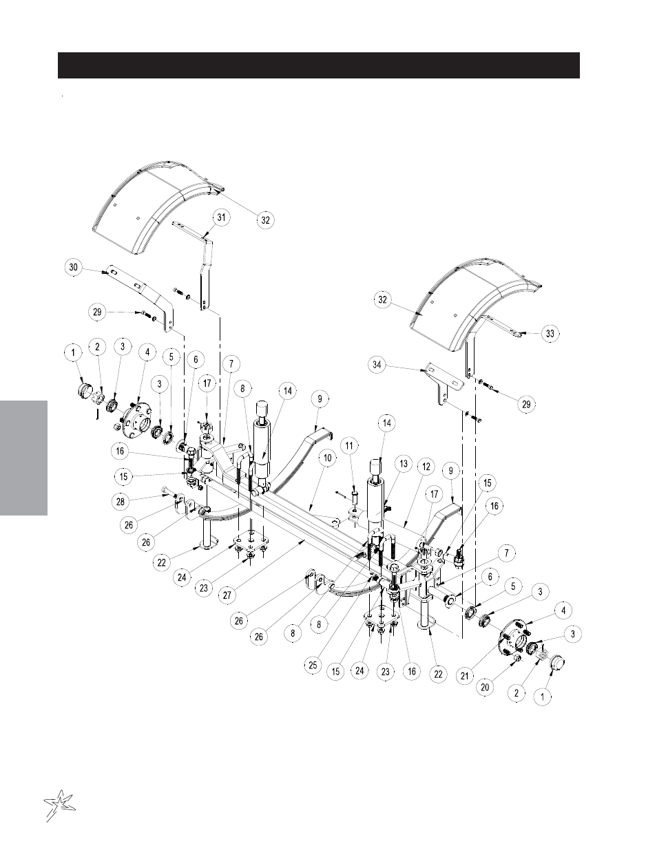 Front axle drawing | Smithco Spray Star 1760 (Sn 176G012 – Current) Parts & Service Manual User Manual | Page 30 / 110