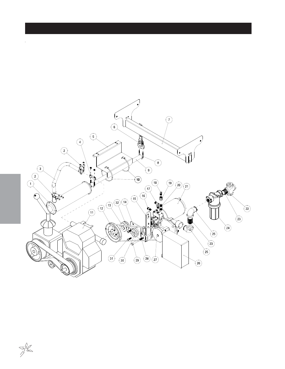 Pumps and exhaust drawing | Smithco Spray Star 1760 (Sn 176G012 – Current) Parts & Service Manual User Manual | Page 36 / 110