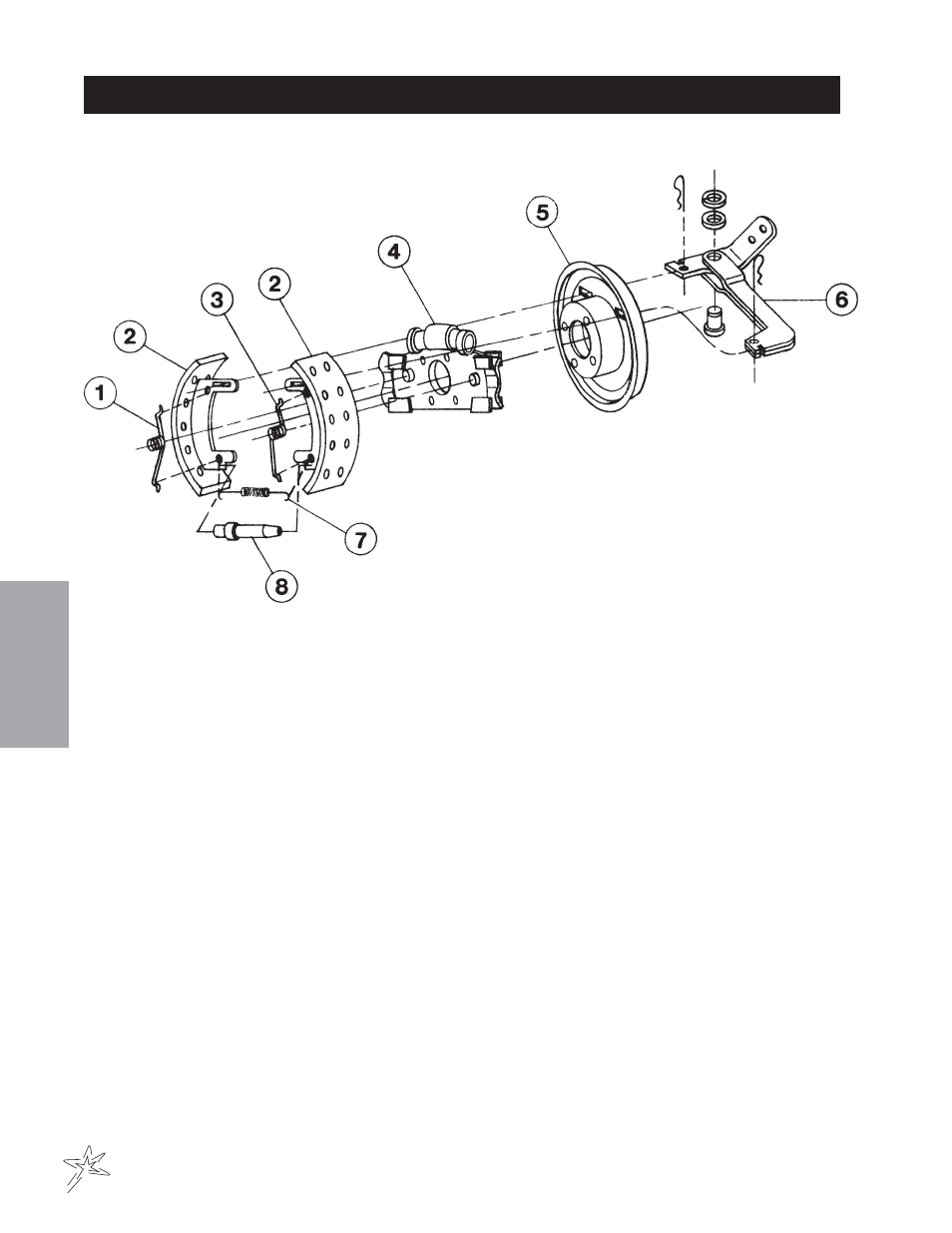 Brake assembly drawing | Smithco Spray Star 1760 (Sn 176G012 – Current) Parts & Service Manual User Manual | Page 56 / 110