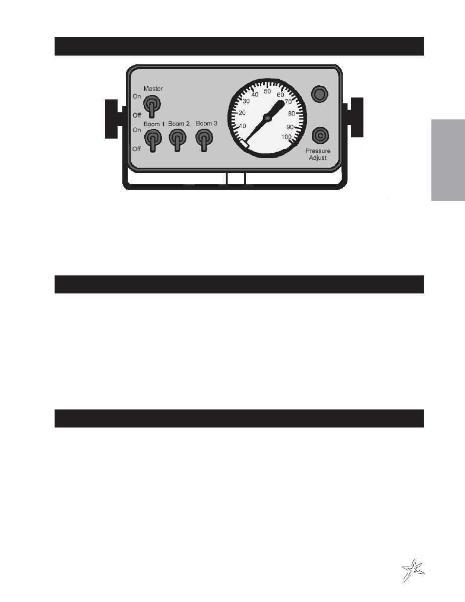 Console features, Calibrating the pressure gauge, Procedure to re-calibrate flowmeter | Smithco Spray Star 2004/2004D Operator Manual User Manual | Page 17 / 37