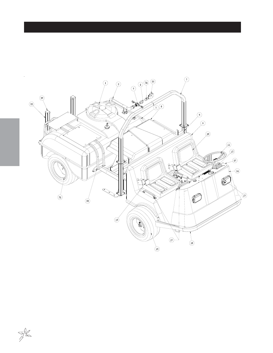 Body & frame drawing | Smithco Spray Star 2000D (sn 200D088 – 200D127) Parts & Service Manual User Manual | Page 18 / 110
