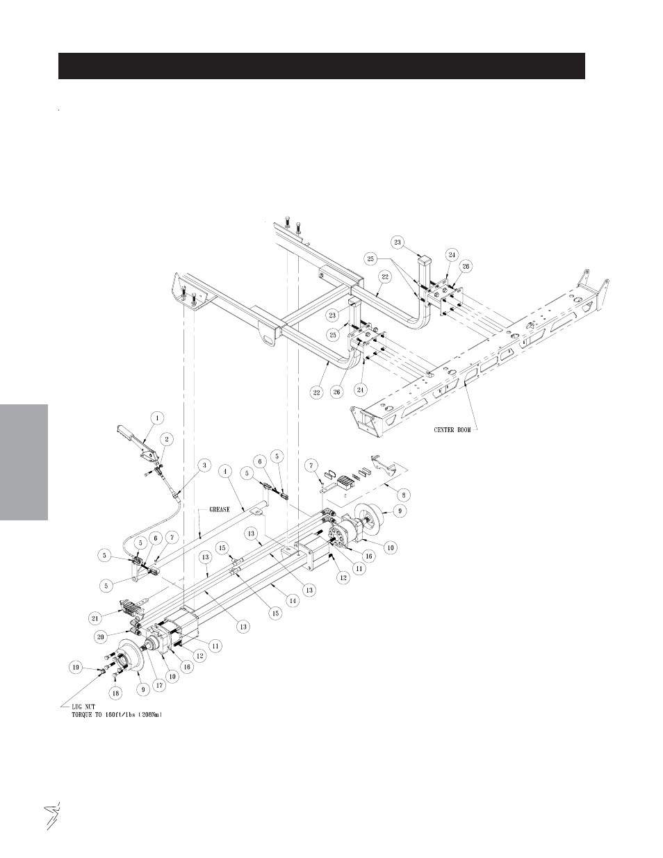 Rear axle drawing | Smithco Spray Star 2000D (sn 200D088 – 200D127) Parts & Service Manual User Manual | Page 38 / 110