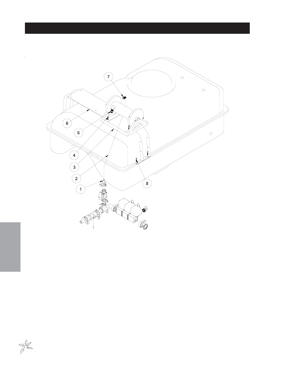 Hose reel mount drawing | Smithco Spray Star 2000D (sn 200D088 – 200D127) Parts & Service Manual User Manual | Page 90 / 110