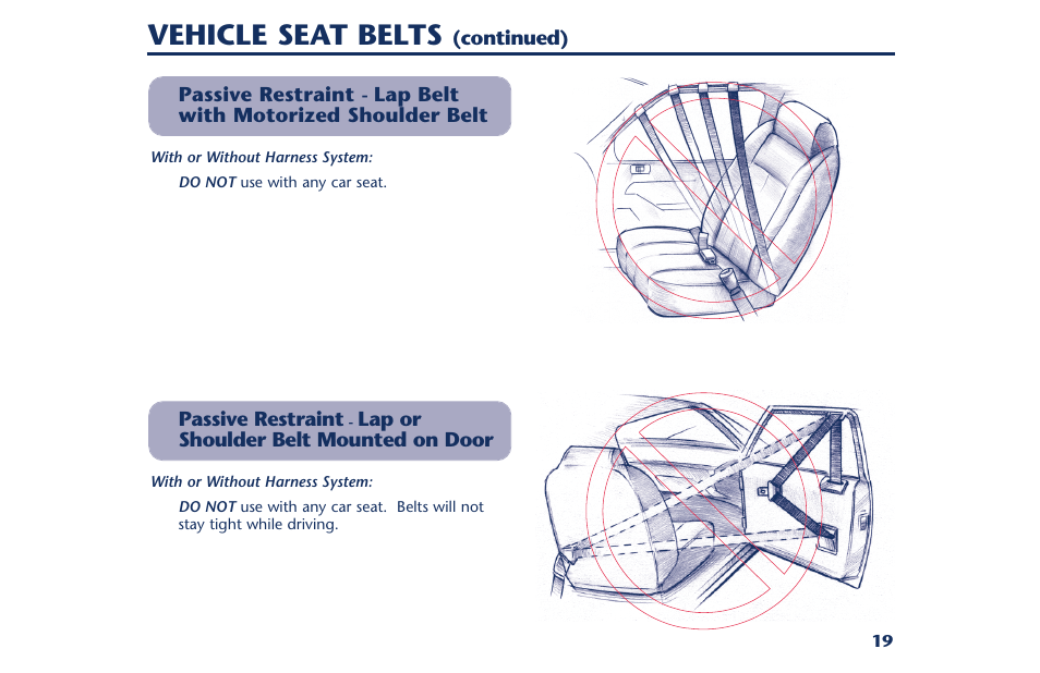 Vehicle seat belts | Century PM-1378AB User Manual | Page 21 / 32