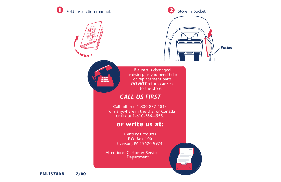 Call us first, Or write us at | Century PM-1378AB User Manual | Page 32 / 32