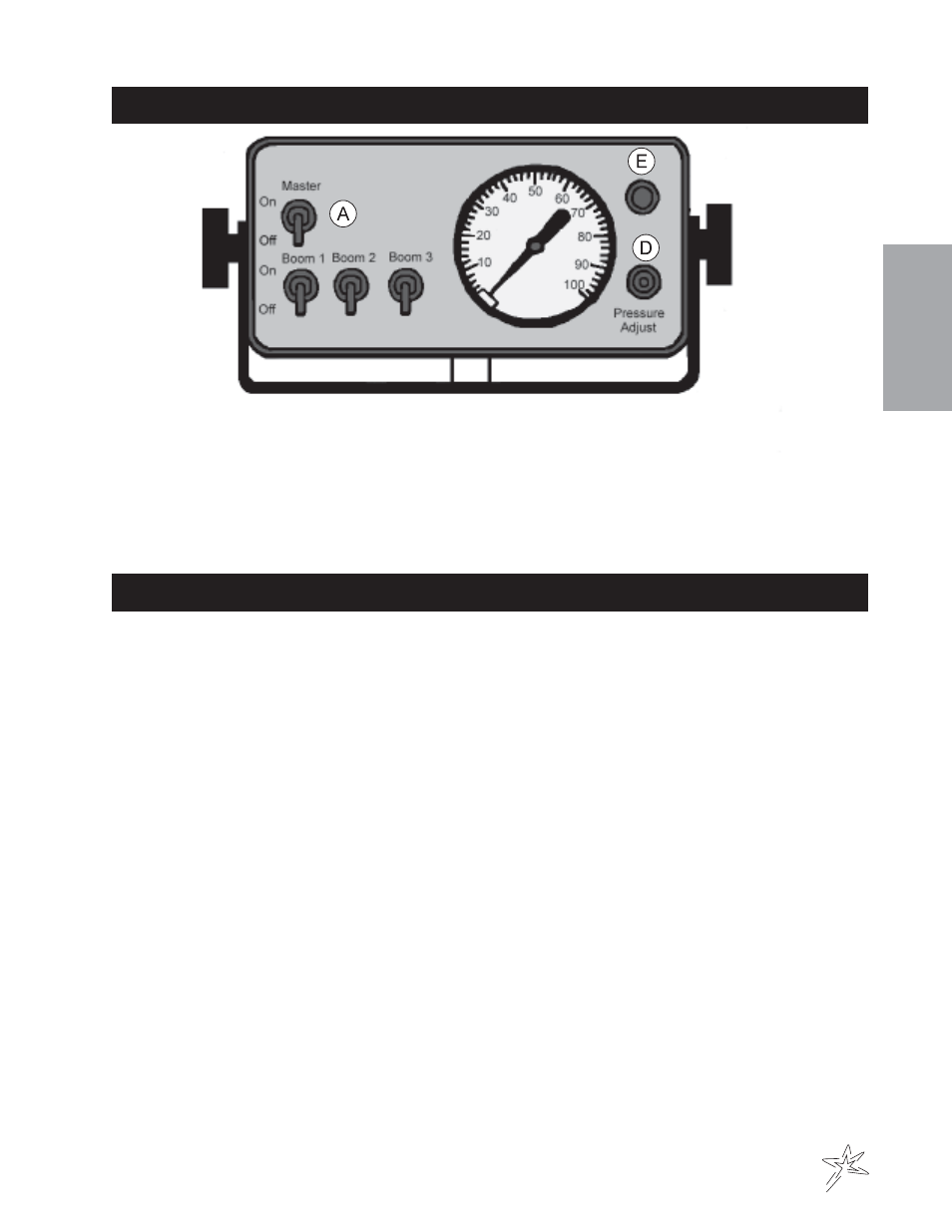 Console features, Calibrating the pressure gauge | Smithco Spray Star 3184 (sn 300G001 – 300G072) Operator Manual User Manual | Page 15 / 35