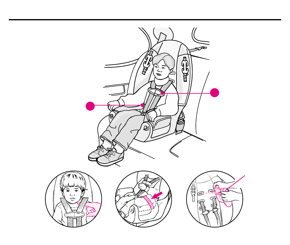 Placing child in car seat, With harness system | Century ISPB009BA User Manual | Page 15 / 80
