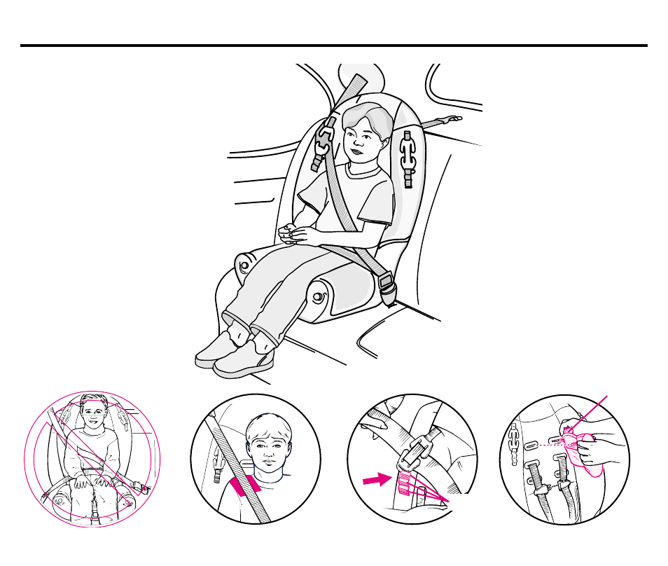 Placing child in car seat, Without harness system | Century ISPB009BA User Manual | Page 17 / 80