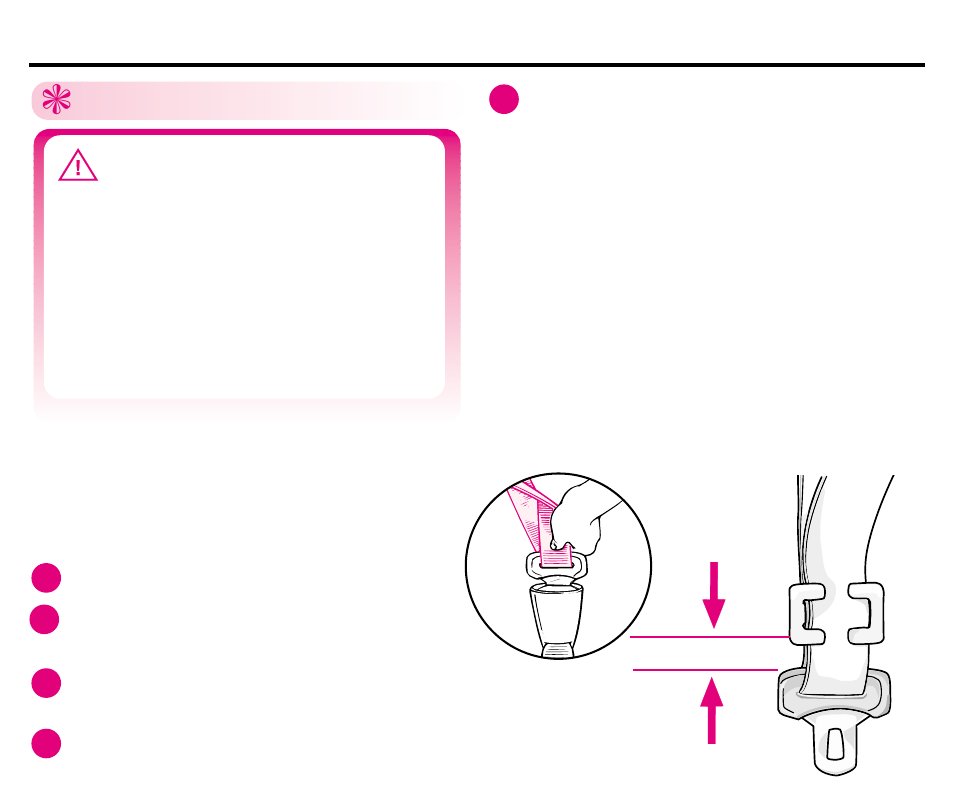 Warning, Vehicle seat belts, Locking clip | Continued) | Century ISPB009BA User Manual | Page 31 / 80