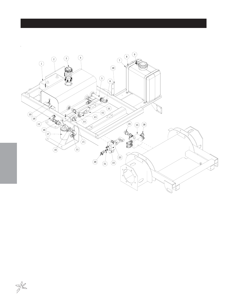 Oil and fuel tank drawing | Smithco Spray Star 3180 (sn 300G056 – 300G065) Parts & Service Manual User Manual | Page 26 / 112