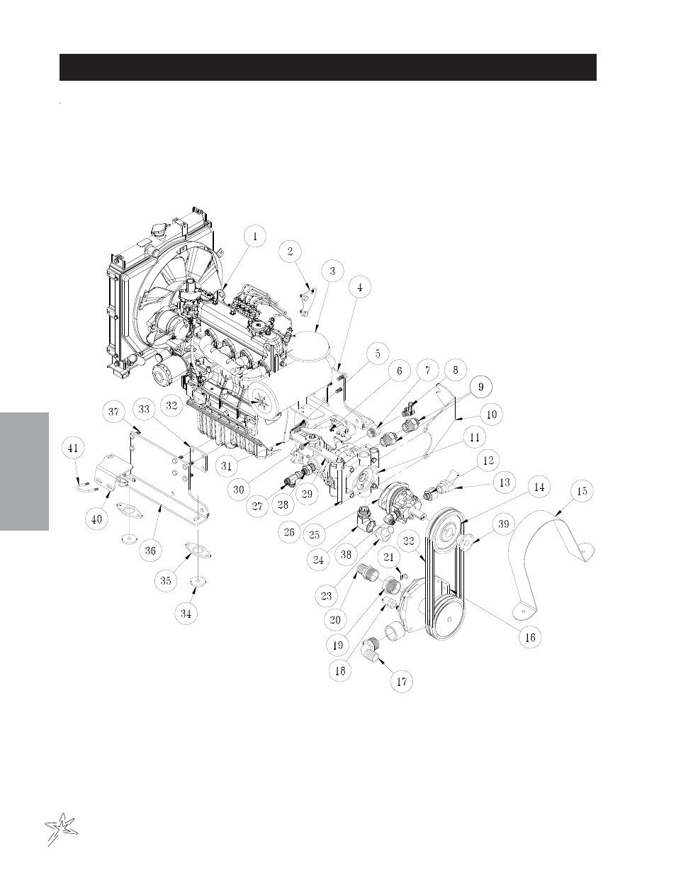 Engine and pumps drawing | Smithco Spray Star 3180 (sn 300G056 – 300G065) Parts & Service Manual User Manual | Page 32 / 112