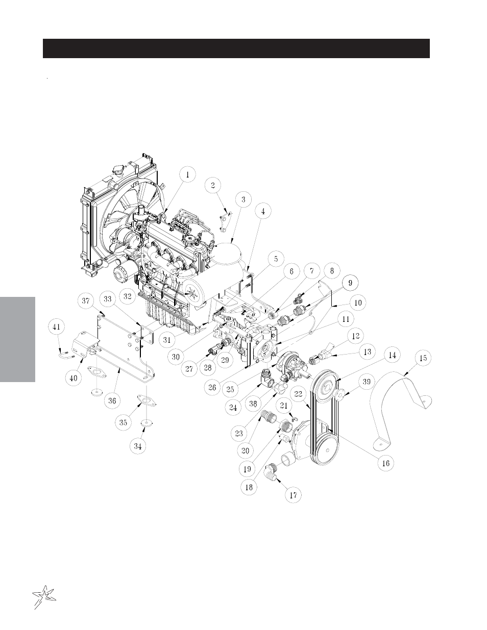 Engine and pumps drawing | Smithco Spray Star 3180 (sn 300G056 – 300G065) Parts & Service Manual User Manual | Page 34 / 112