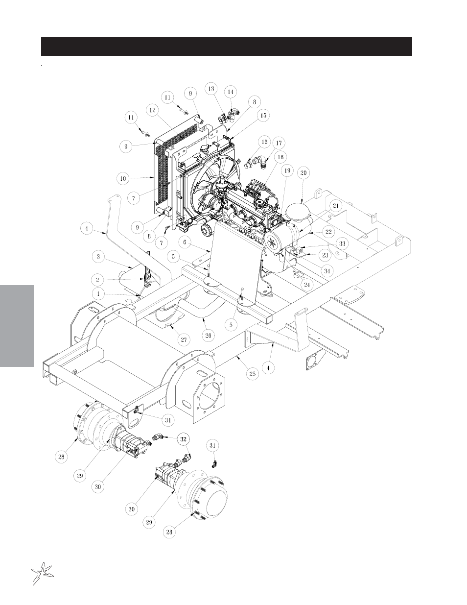 Cooler and exhaust drawing | Smithco Spray Star 3180 (sn 300G056 – 300G065) Parts & Service Manual User Manual | Page 36 / 112