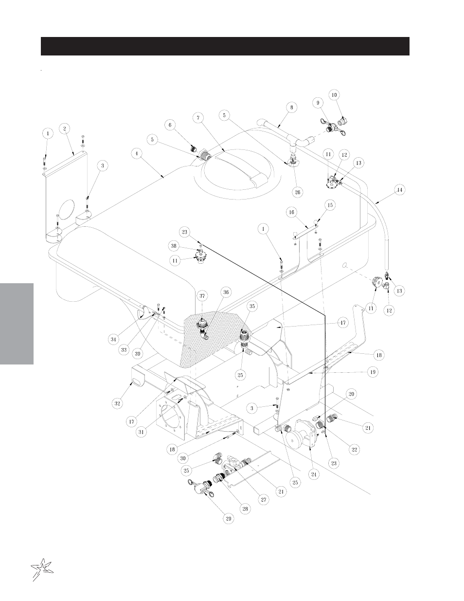 Tank drawing | Smithco Spray Star 3180 (sn 300G056 – 300G065) Parts & Service Manual User Manual | Page 38 / 112