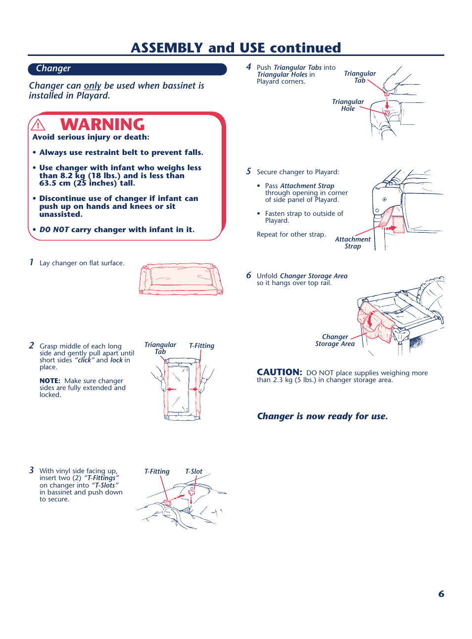 Warning, Assembly and use continued | Century PM-1647AA User Manual | Page 7 / 12