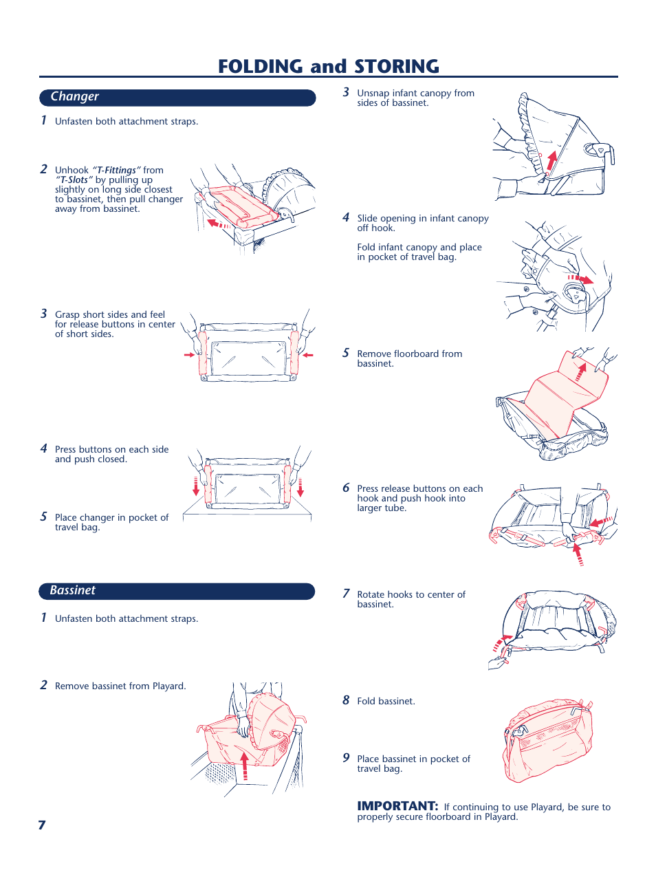 Folding and storing | Century PM-1647AA User Manual | Page 8 / 12