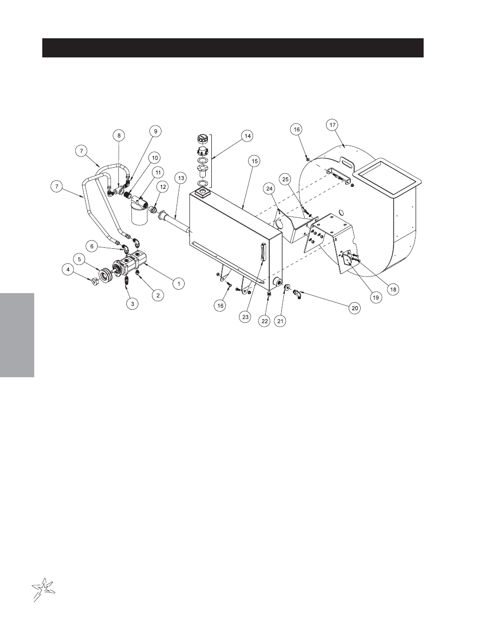 Oil tank drawing | Smithco Big Vac V72 (sn 72111 – 72164) Parts & Service Manual User Manual | Page 20 / 58