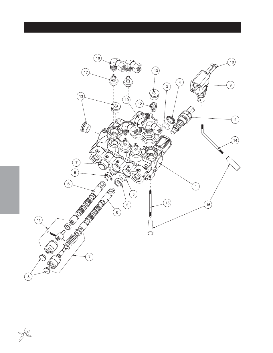 416 3-bank hydraulic valve drawing | Smithco Big Vac V72 (sn 72111 – 72164) Parts & Service Manual User Manual | Page 30 / 58