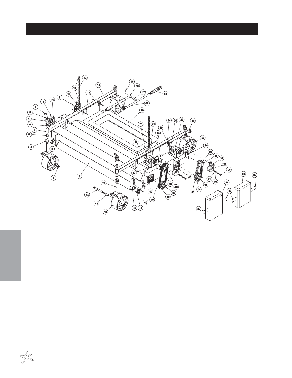 001 combination sweeper - verticut head drawing | Smithco Big Vac V72 (sn 72111 – 72164) Parts & Service Manual User Manual | Page 34 / 58