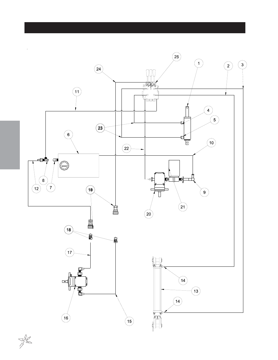 Hydraulic drawing | Smithco Big Vac V72E Operator Manual (2010) User Manual | Page 16 / 22