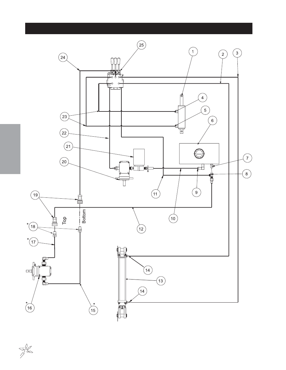 Hydraulic drawing | Smithco Big Vac V72E (sn 73001 – 73020) Parts & Service Manual User Manual | Page 14 / 56