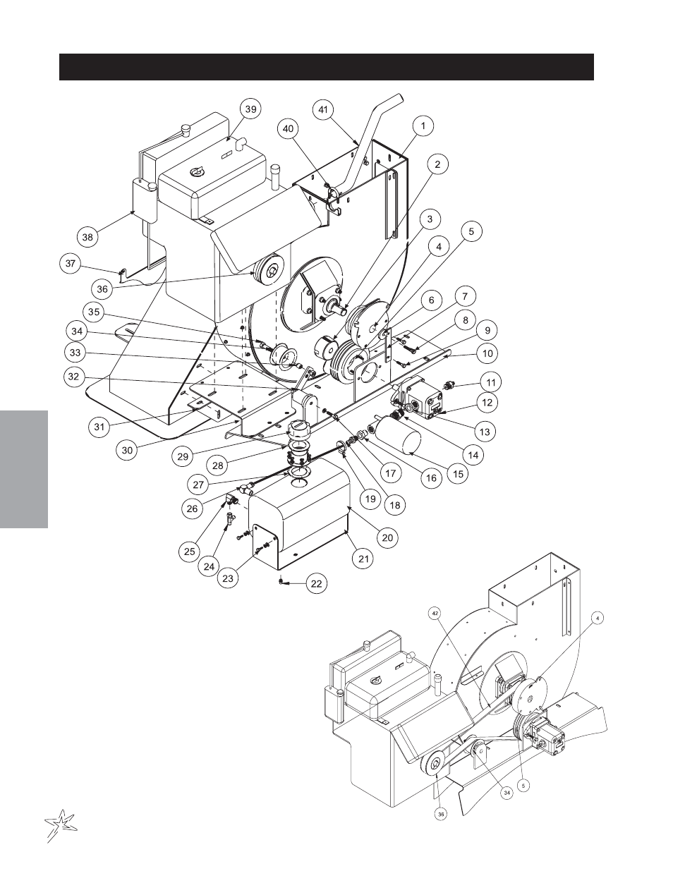 Pulley and pump drawing | Smithco Big Vac V72E (sn 73001 – 73020) Parts & Service Manual User Manual | Page 22 / 56