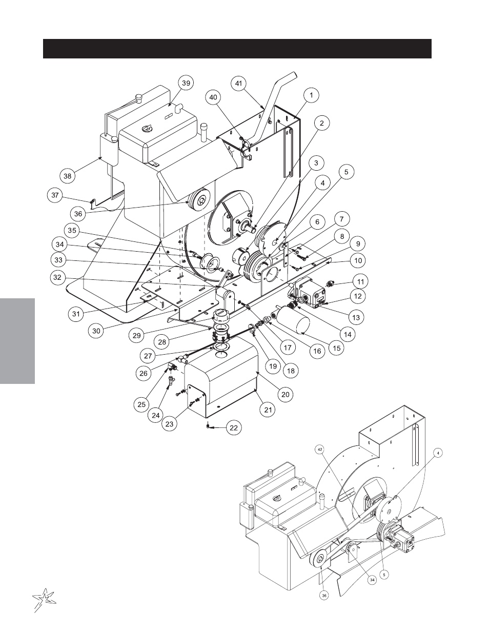 Pulley and pump drawing | Smithco Big Vac V72E (sn 73001 – 73020) Parts & Service Manual User Manual | Page 24 / 56