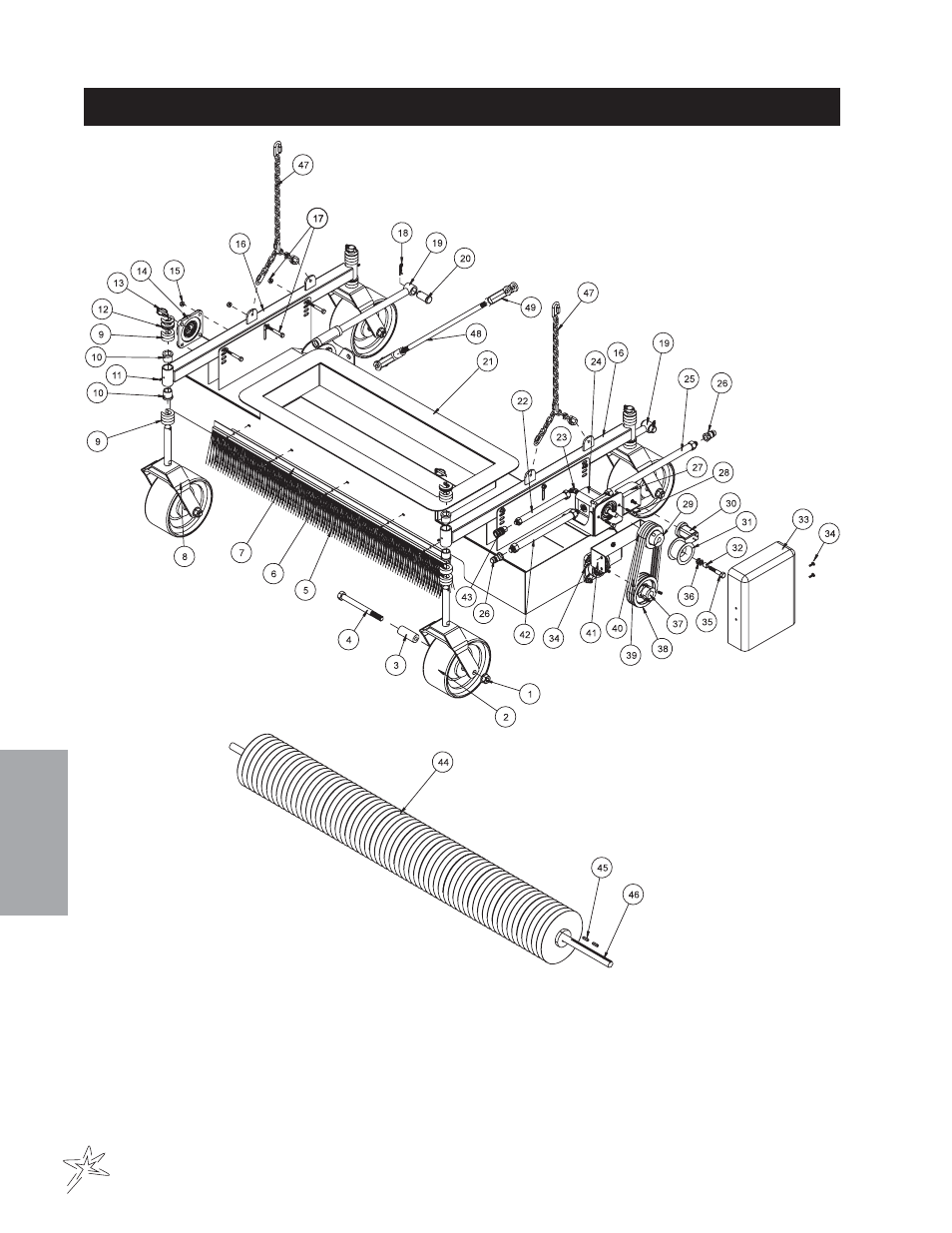 005 brush reel sweeper head drawing | Smithco Big Vac V72E (sn 73001 – 73020) Parts & Service Manual User Manual | Page 38 / 56