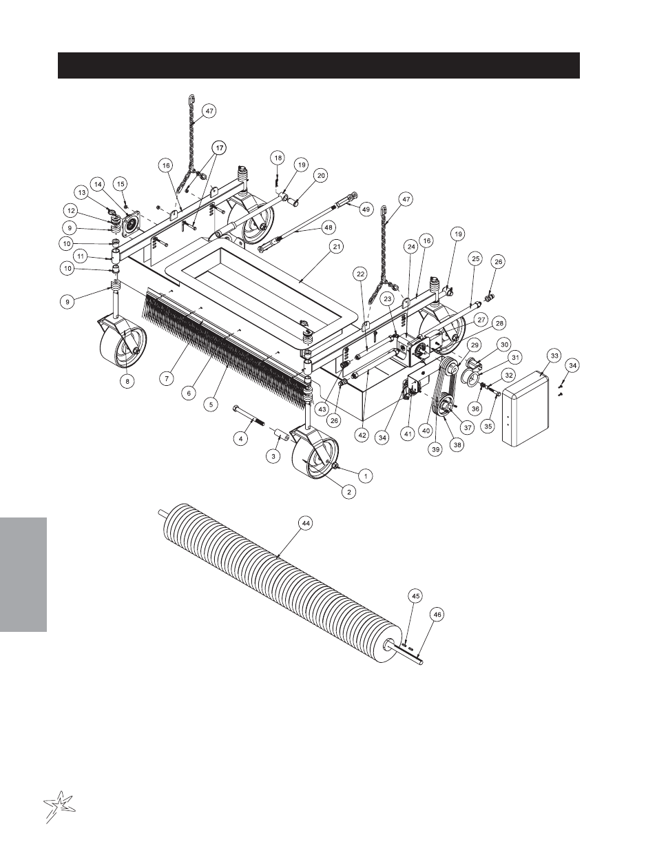 005 brush reel sweeper head drawing | Smithco Big Vac V72E (sn 73001 – 73020) Parts & Service Manual User Manual | Page 40 / 56