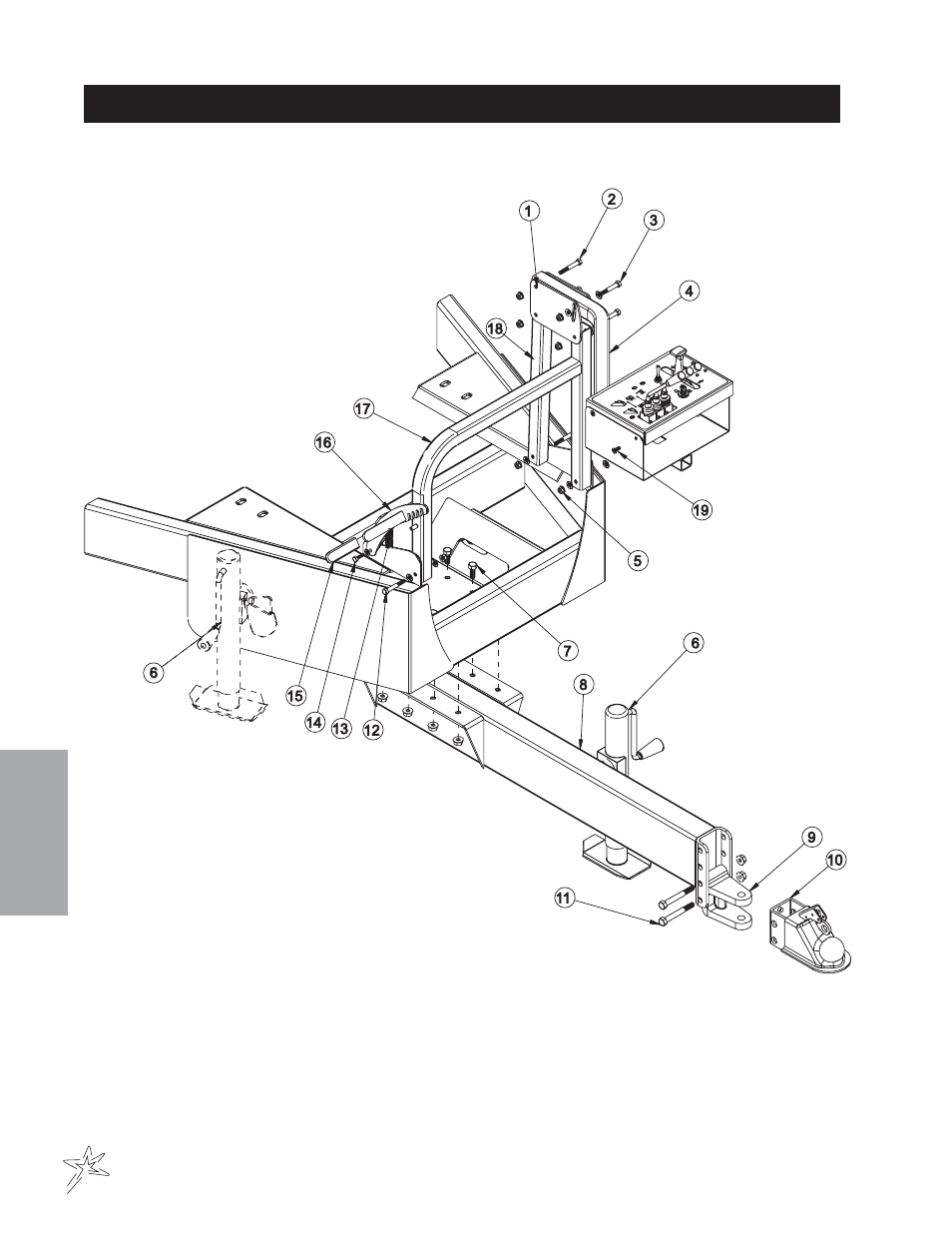 003 standard clevis hitch drawing | Smithco Big Vac V72E (sn 73001 – 73020) Parts & Service Manual User Manual | Page 42 / 56