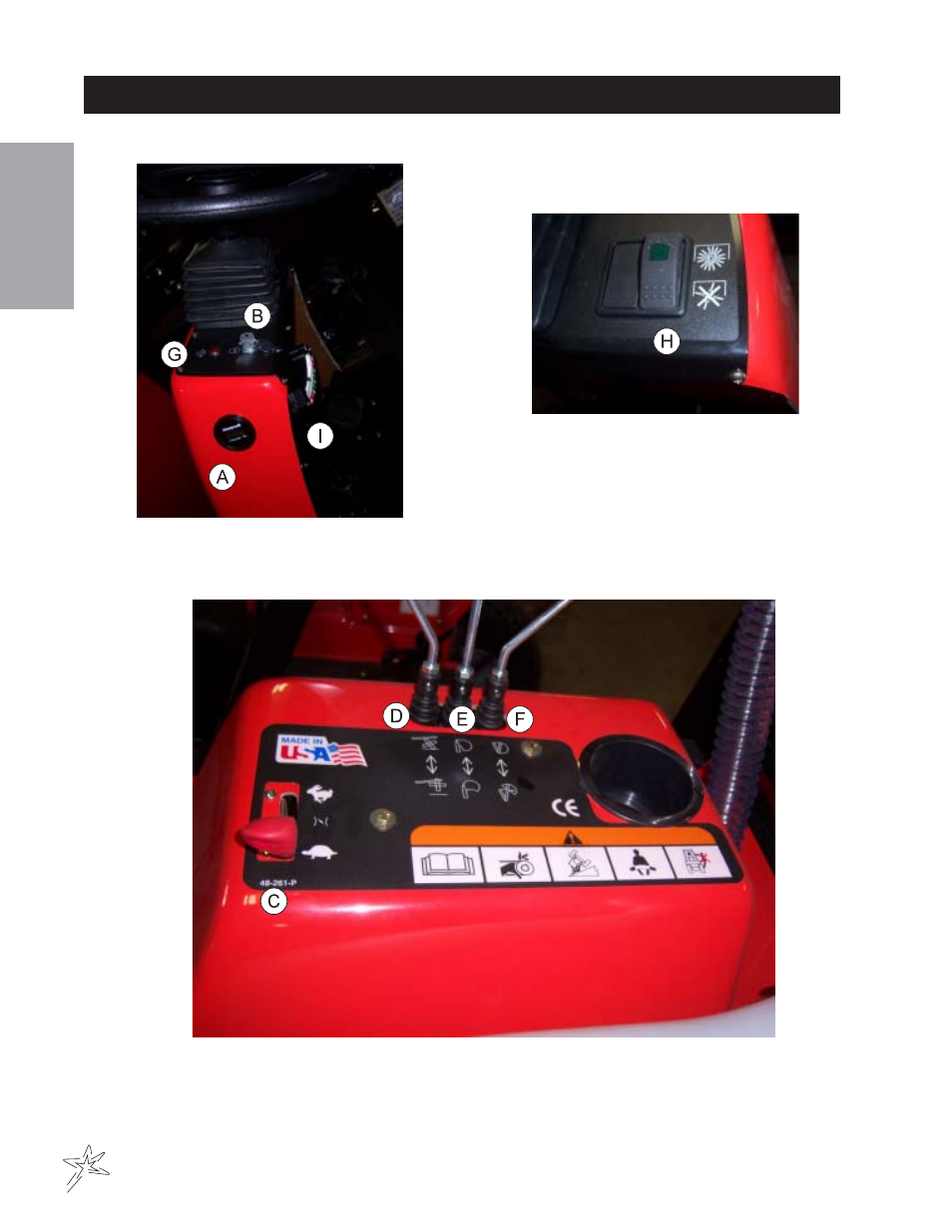 Controls & instruments sweep star 48 hsweeper | Smithco Sweep Star 48H Operator Manual (2013) User Manual | Page 12 / 56