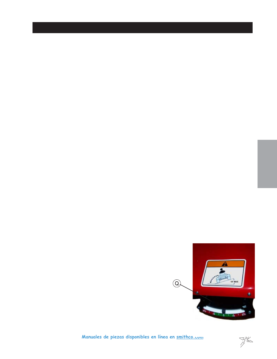 Controles e instrumentos | Smithco Sweep Star 48H Operator Manual (2013) User Manual | Page 27 / 56