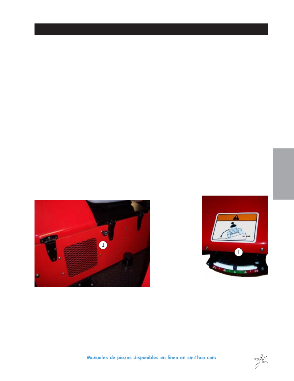 Controles e instrumentos 48 sweep star | Smithco Sweep Star 48H Operator Manual (2013) User Manual | Page 29 / 56