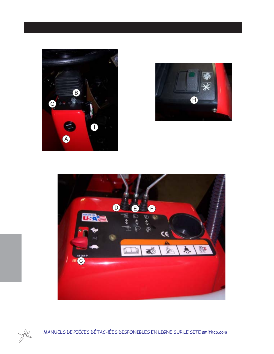 Commande et instruments sweep star 48 | Smithco Sweep Star 48H Operator Manual (2013) User Manual | Page 44 / 56