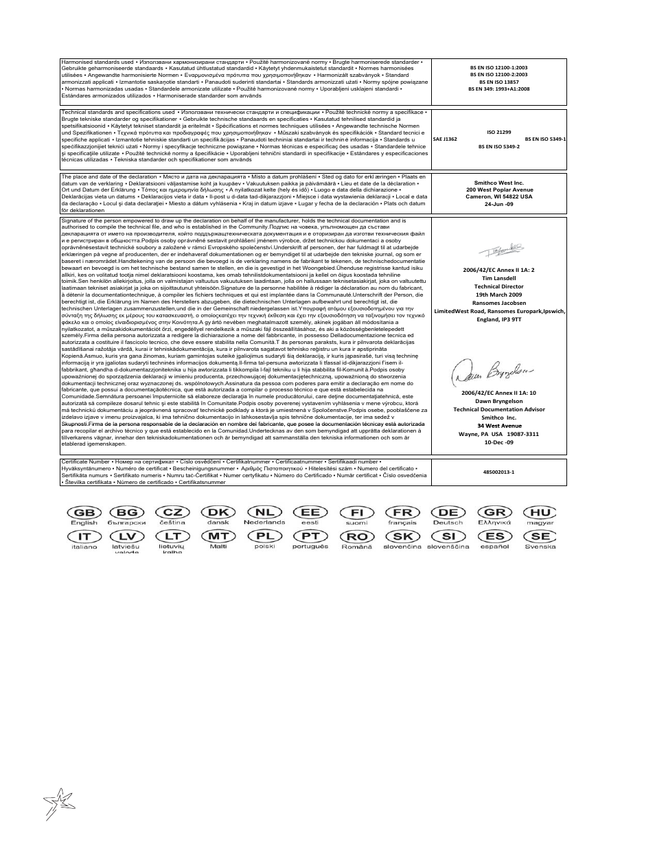 F-18 | Smithco Sweep Star 48H Operator Manual (2013) User Manual | Page 50 / 56